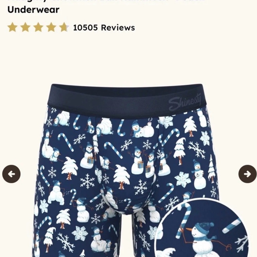 Men's Blue Snowman Print Underwear